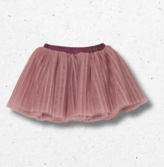 Gonna Liu Jo Neonata Rosa Antico in Tulle Plissettato