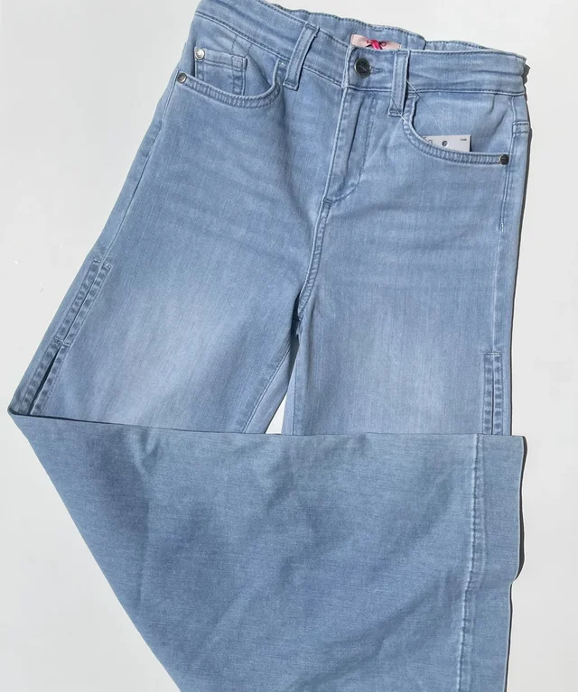 Jeans blu denim chiaro wide leg per ragazza Liu Jo