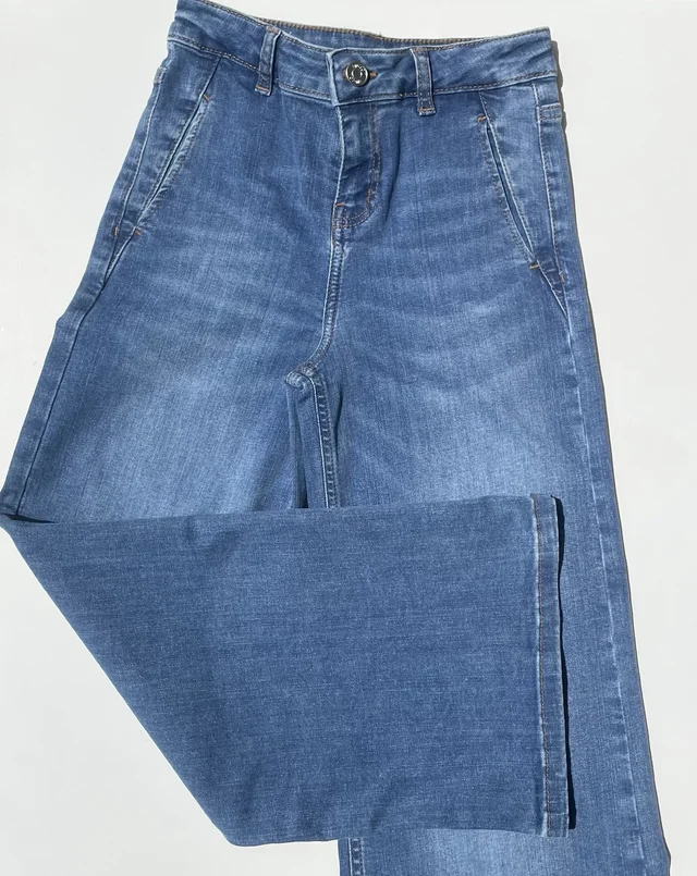 Jeans blu denim wide leg Liu Jo per ragazza