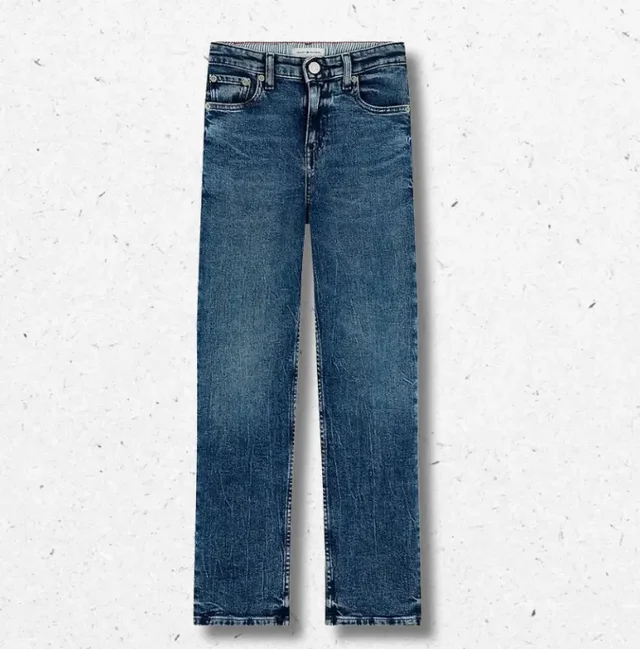 Jeans Classici Tommy Hilfiger Bambino Ragazzo Scoloriti Denim Elasticizzato