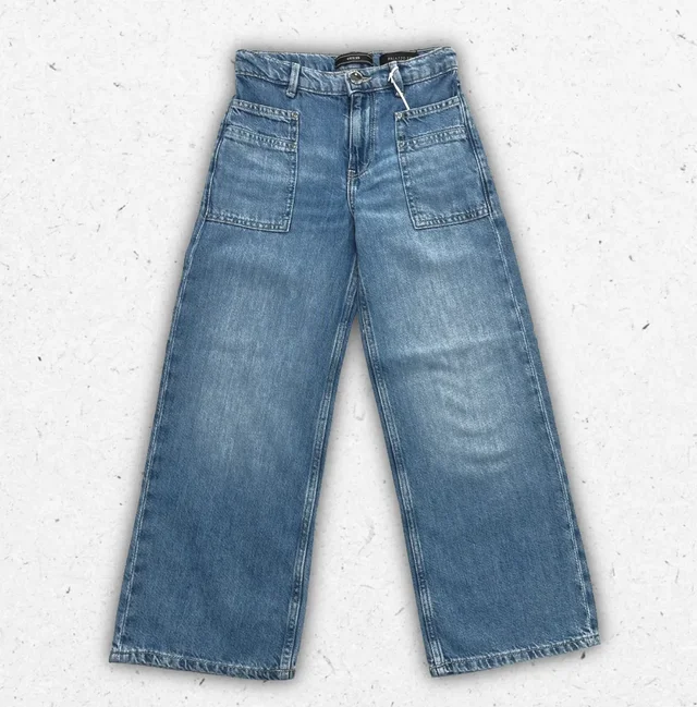 Jeans Guess Ragazza in Denim Stretch con Logo Triangle