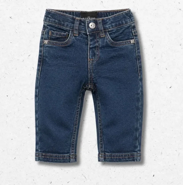 Jeans Neonato Blu Medium John Richmond Kids con Salpa Logo