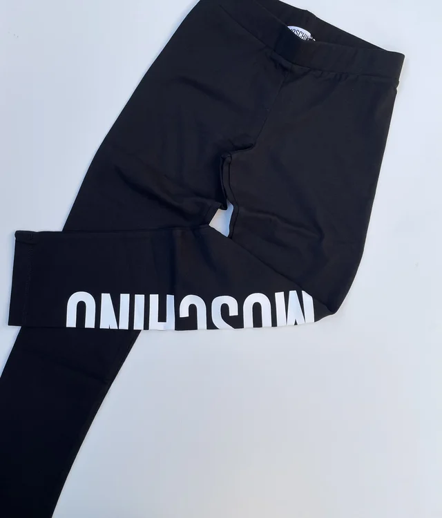 Leggings nero Moschino per neonata ragazza