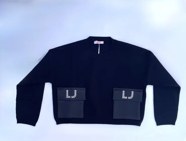 Maglia chiusa nera Liu Jo per ragazza