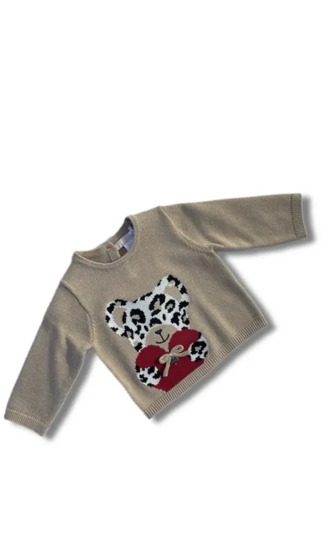 Maglia Liu Jo Better in Misto Viscosa e Lurex Beige