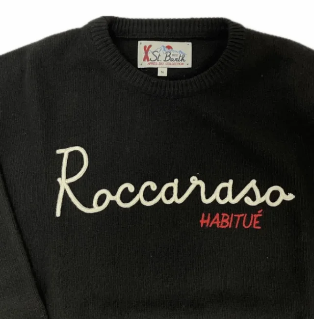 Maglia MC2 Saint Barth in Misto Lana e Cashmere - Nero