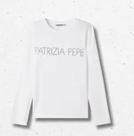 Maglietta Patrizia Pepe manica lunga da bambina, girocollo rotondo, applicazione decorativa, codice 7M0753 1