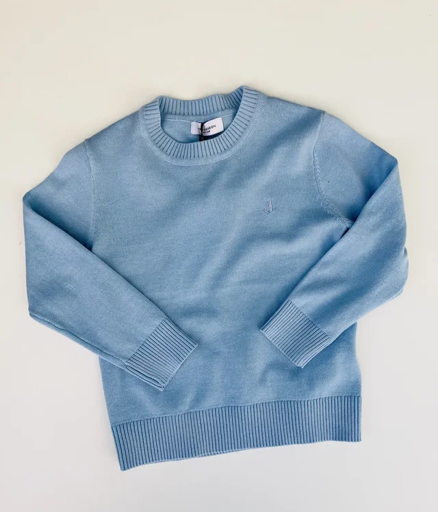 Maglioncino cotone Jeckerson bambino color cielo