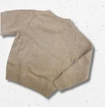 Maglione MC2 Saint Barth della collezione Trudi per bambini, colore Beige. Realizzato in misto lana/cashmere con ricamo di un panda Trudi che tiene un cuore rosso. 1