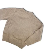 Maglione MC2 Saint Barth della collezione Trudi per bambini, colore Beige. Realizzato in misto lana/cashmere con ricamo di un panda Trudi che tiene un cuore rosso. 1