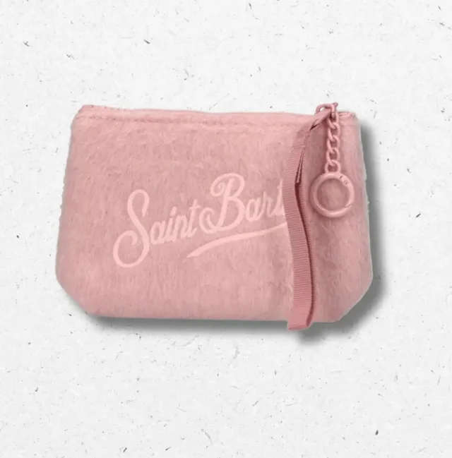 Mini Pochette Aline Rosa Logo Ricamato – MC2 Saint Barth