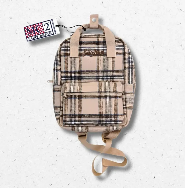 Mini Zaino Tartan Beige MC2 Saint Barth