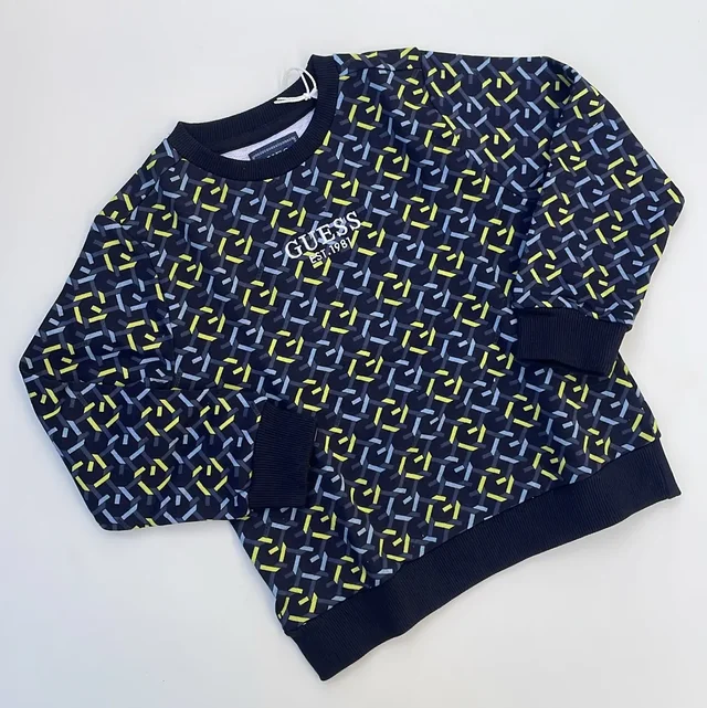 Felpa girocollo Guess per bambino monogram