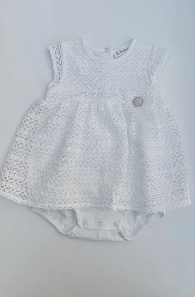 Pagliaccetto Lalalu neonata bianco