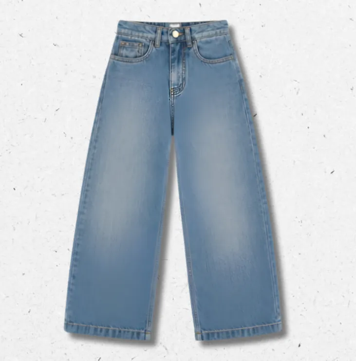 Pantalone baggy Elisabetta Franchi bambina denim blu