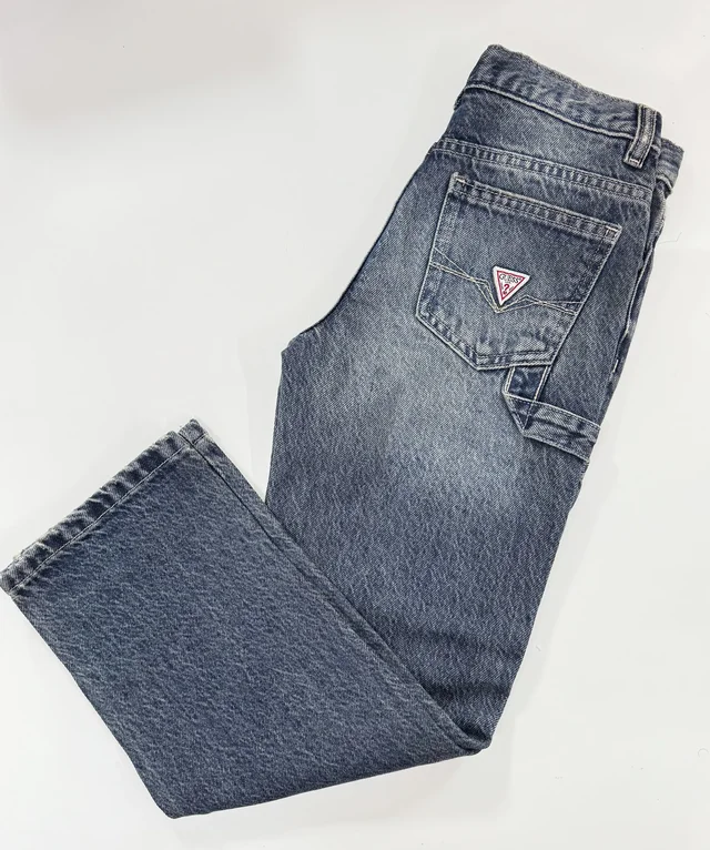 Pantalone Guess blu denim chiaro over fit per ragazzo