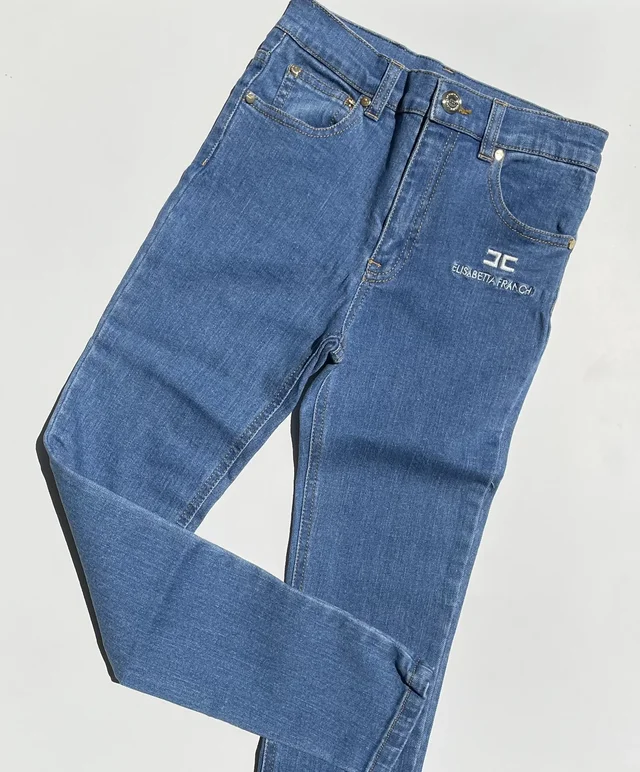 Pantalone jeans blu denim Elisabetta Franchi per ragazza