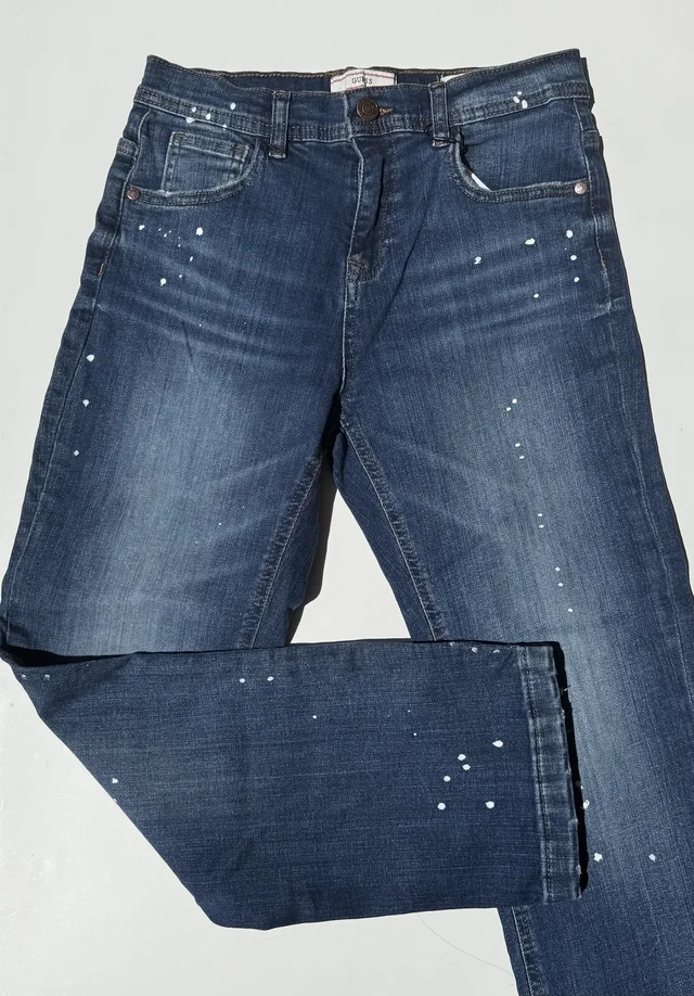 Pantalone jeans blu denim Guess per ragazzo