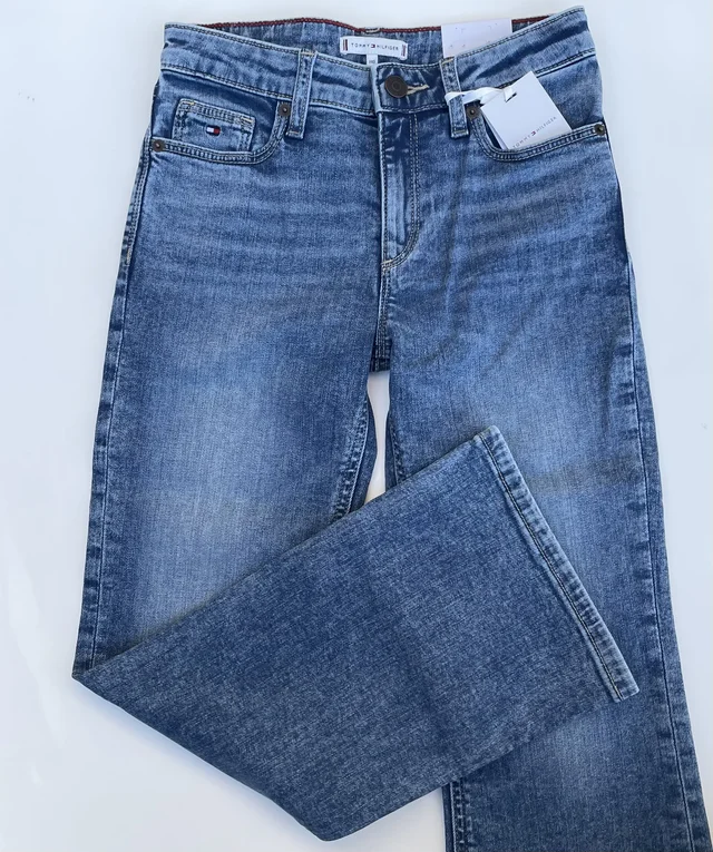 Pantalone jeans blu denim Tommy Hilfiger per ragazza