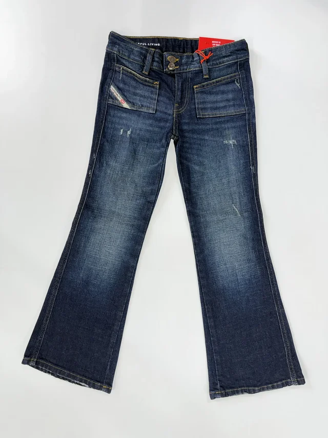 Pantalone jeans Diesel blu denim scuro per ragazza
