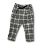 Pantalone Jeckerson per neonato in fresco lana fantasia tartan grigia e verde, con vita elasticizzata e coulisse. 1