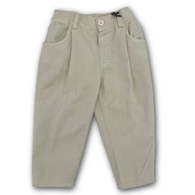 Pantalone Jeckerson in Velluto Mille per Neonato - Colore Latte/Beige