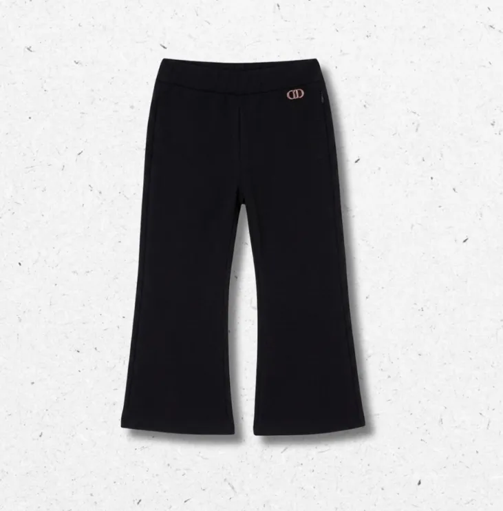 Pantalone Liu Jo bambina nero jersey svasato