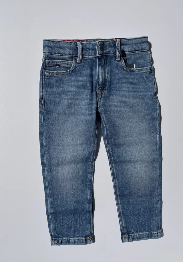 Pantalone Tommy Hilfiger blu denim per bambino