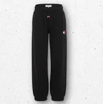 Pantalone jogger Tommy Hilfiger da ragazzo blu navy con elastico alle caviglie, coulisse in vita e patch logo flag sulla gamba. 1