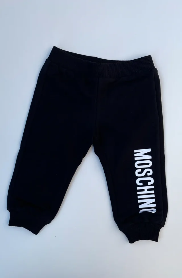 Pantalone tuta nero per neonato Moschino