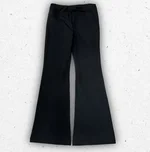 Pantaloni sportivi neri da ragazza Moschino in jersey di cotone con logo stampato e vita elasticizzata. 1