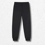 Pantaloni della tuta da ragazza Colmar Originals neri in interlock stretch di cotone modal felpato con elastico in vita e logo 1