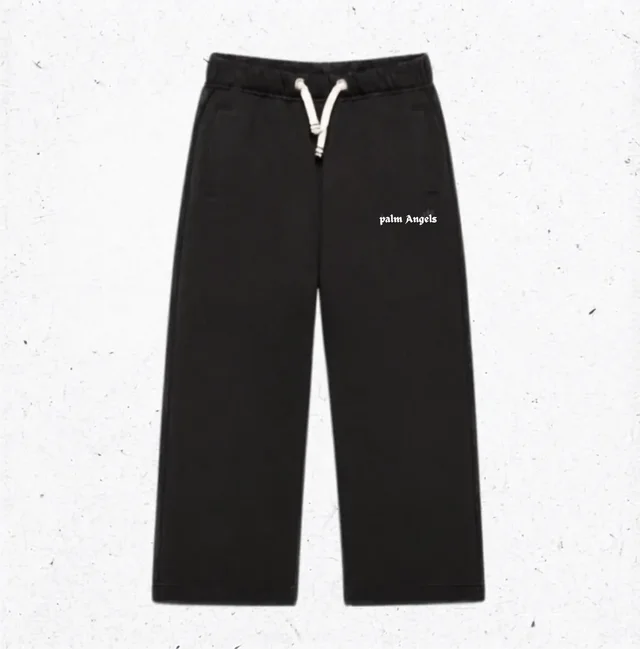 Pantatuta Palm Angels Bambino Nero con Stampa Logo
