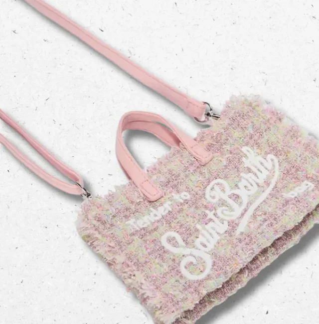 Phone Bag Tweed Lurex Rosa MC2 Saint Barth