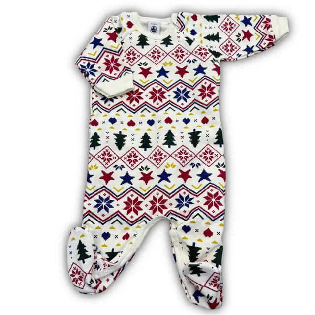 Pigiama/Tutina Intera Petit Bateau per Neonato - Fantasia Natalizia