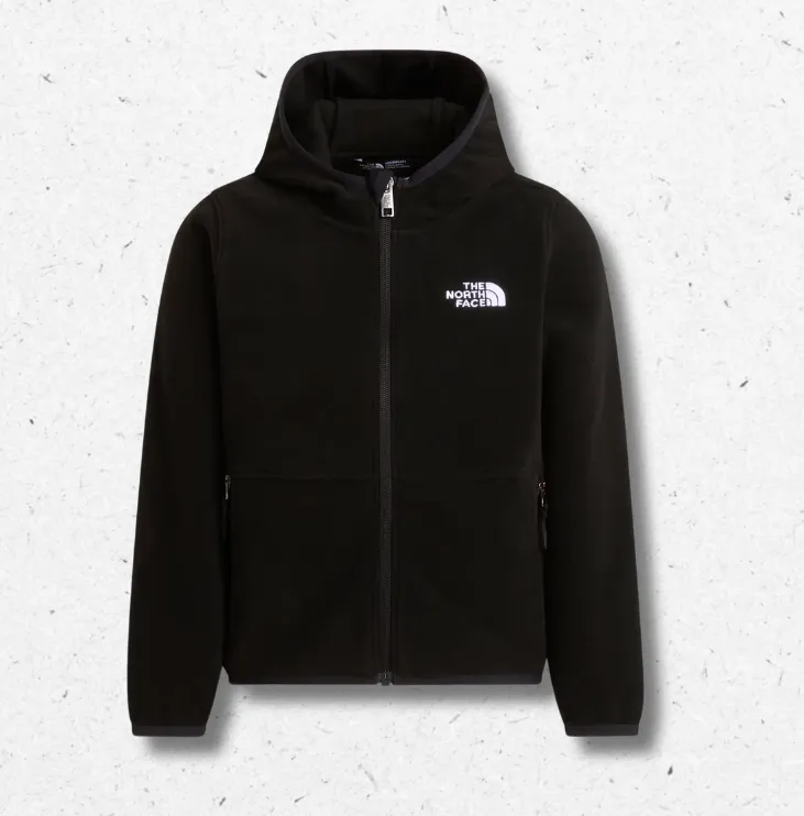Pile Glacier The North Face bambino nero cerniera integrale