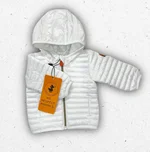 Piumino ultraleggero 100 grammi da neonata Save The Duck modello LUCY con cappuccio e logo iconico sulla manica. 1