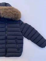 Piumino in nylon Colmar Originals per bambino, con cappuccio e pelliccia sintetica removibile. 1