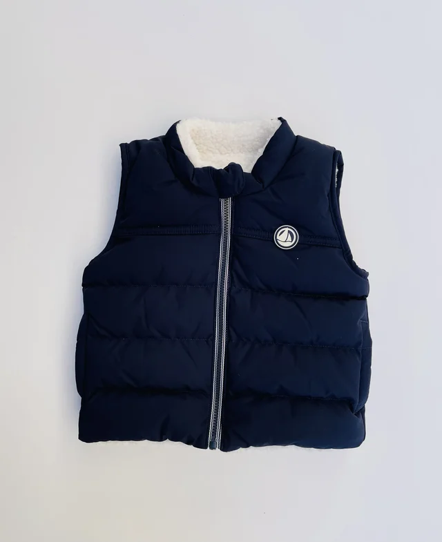 Piumino senza maniche smanicato trapuntato neonato Petit Bateau