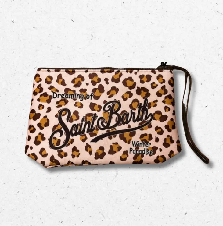 Pochette Aline MC2 Saint Barth rosa leopardata