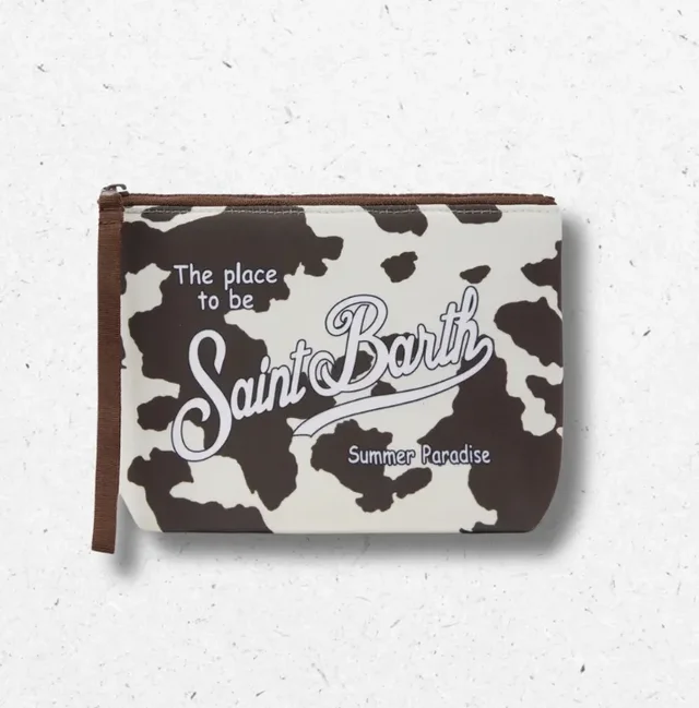 Pochette Aline MC2 Saint Barth Effetto Lana con Stampa Muccata