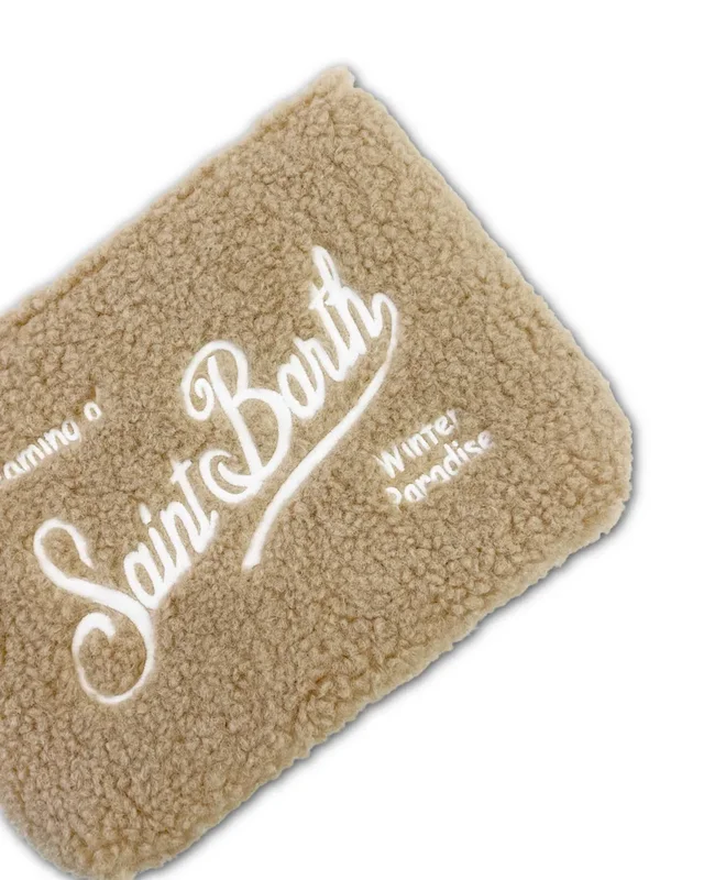 Pochette Aline Teddy MC2 Saint Barth in Sherpa - Beige
