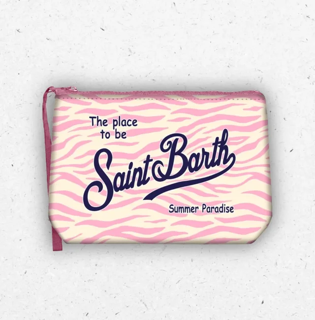 Pochette Bambina MC2 Saint Barth Aline Zebrata Rosa con Logo