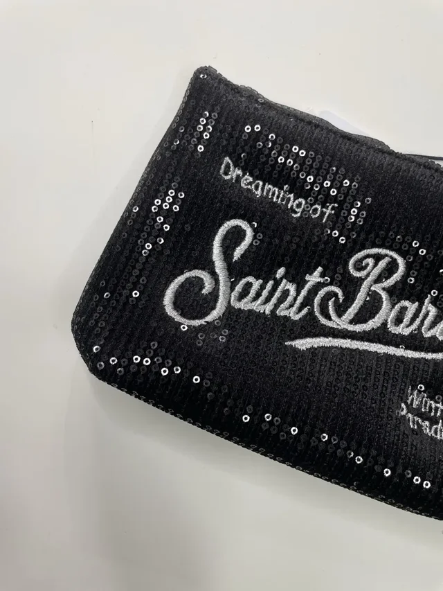 Pochette Mc2 Saint Barth Aline - Borsa in Paillettes Nere