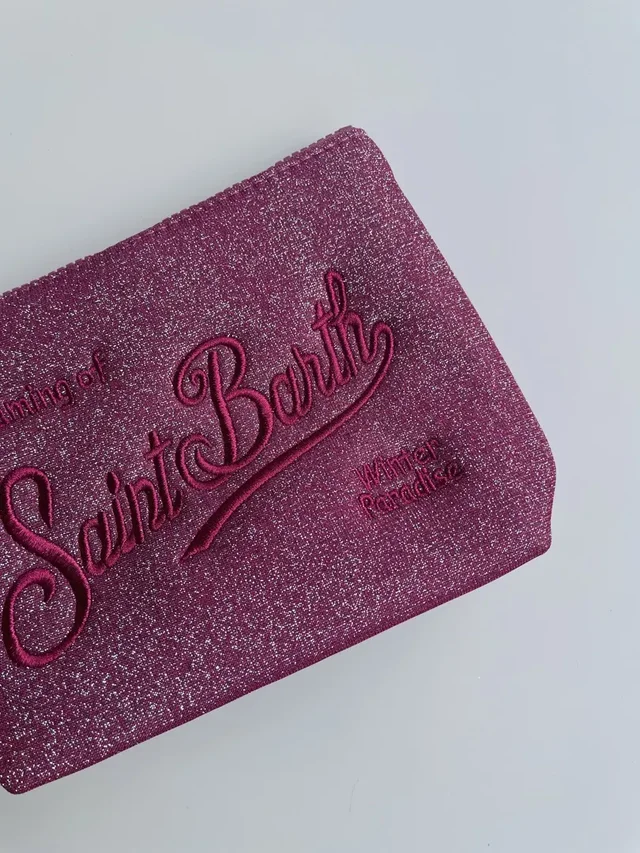 Pochette Mc2 Saint Barth Aline - Borsa in Tessuto Lurex Fucsia