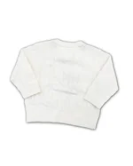 Pullover Tommy Hilfiger bianco in maglia intrecciata (cable knit), realizzato in cotone biologico. 1