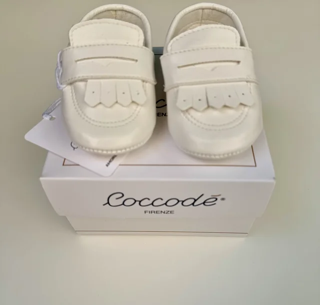 Scarpine in ecopelle panna Coccodè per neonata