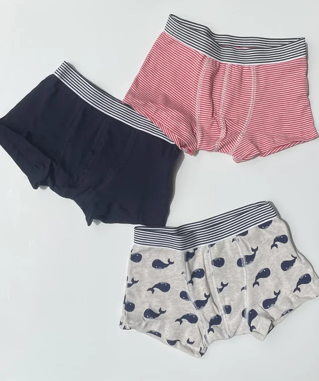 Set 3 boxer in cotone Petit Bateau per bambino