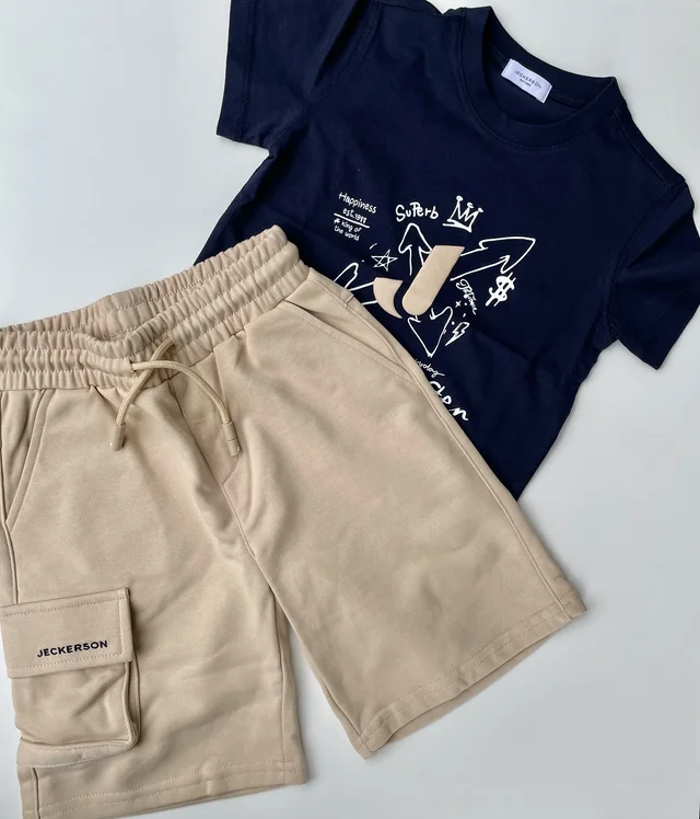 Set due pezzi Jeckerson per bambino con t-shirt e pantaloncino