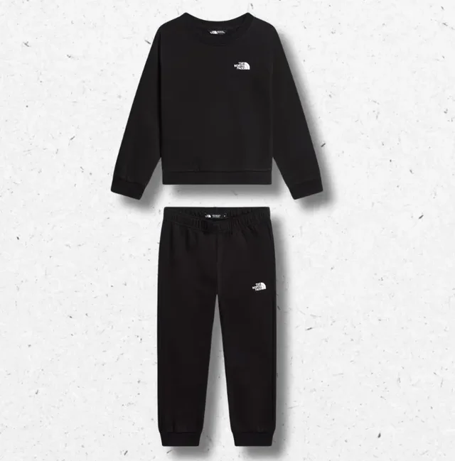 Set Tuta Bambino Nero Cotone Rigenerativo – Evolution Simple Dome Crew